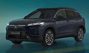 Ciemnogranatowy Toyota Corolla Cross prezentuje nowoczesny design. Sprawdź aktualną toyota corolla cross cena i dostępne wersje.