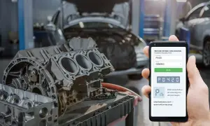 Diagnostyka silnika Volkswagen: kod DTC P0420 wskazuje na problem z układem katalizatora.