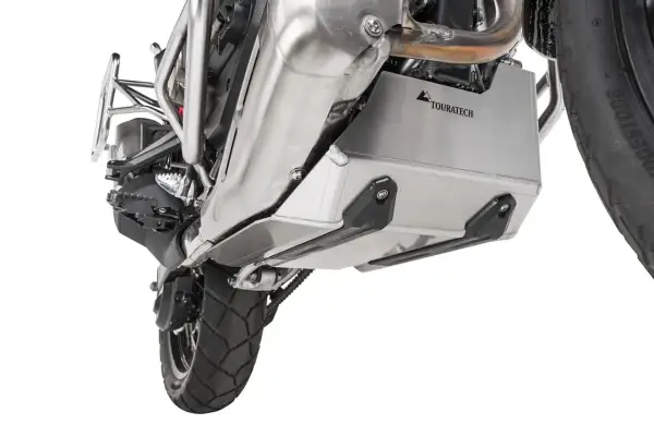 Osłona pod silnik motocykla Touratech, model efecta 95, chroniąca przed uderzeniami.