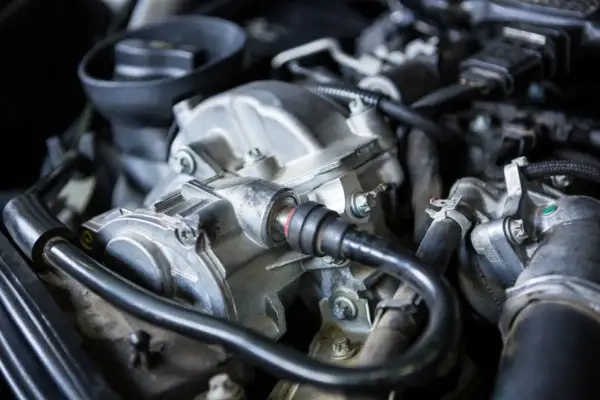 Silnikowy zawór EGR, pokazujący mechanizm, który można wyczyścić bez rozbierania.